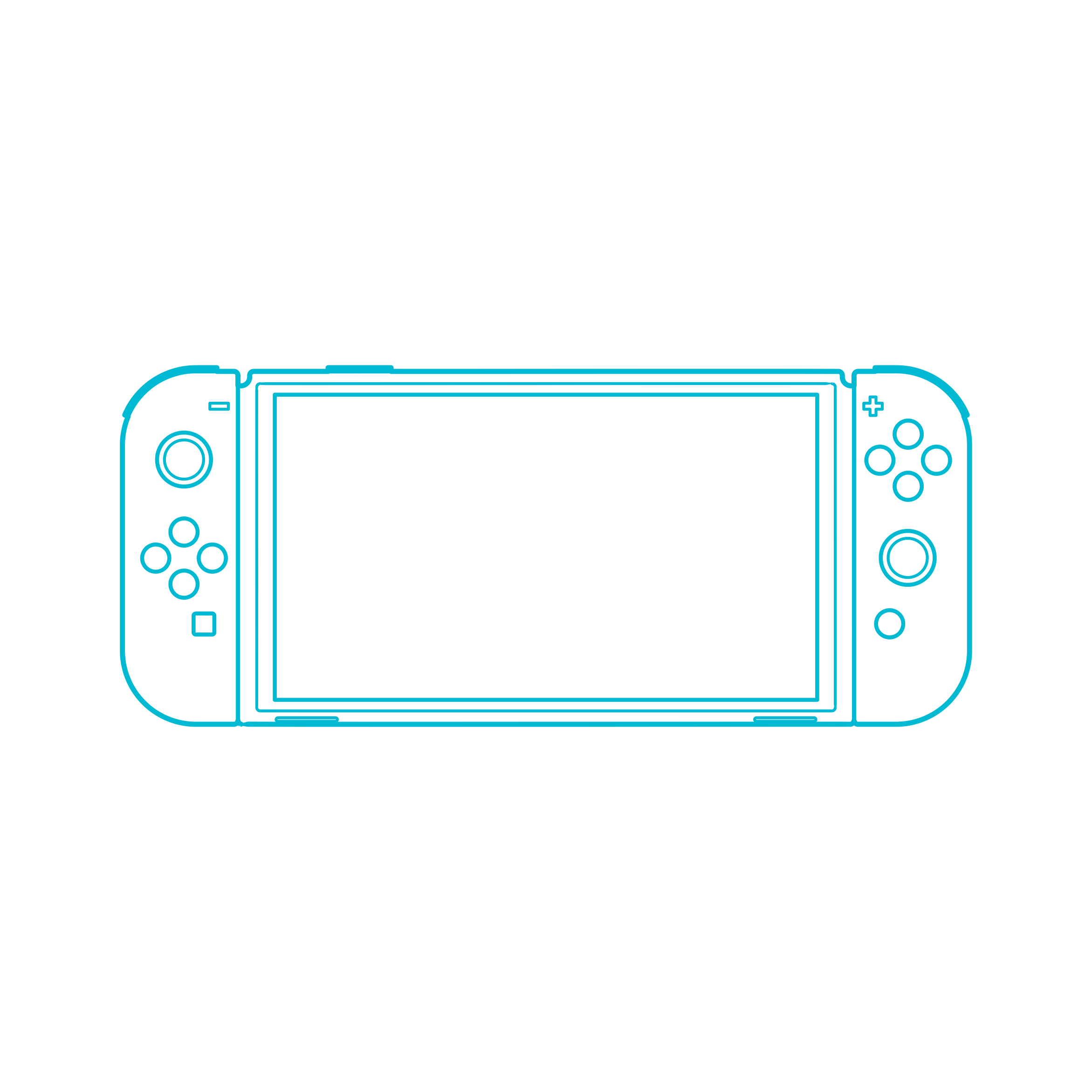 Digital Video Game Consoles Nintendo Switch Oled Sticker Outline Svg File Free Vectors